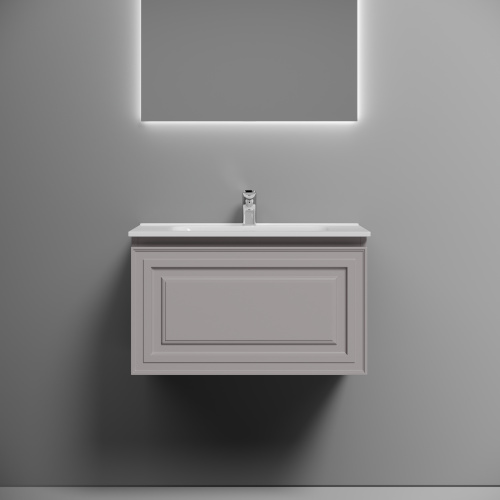 Тумба под раковину Sancos Very VR70SM 69х45х41 подвесная цвет бежевый - фото 3